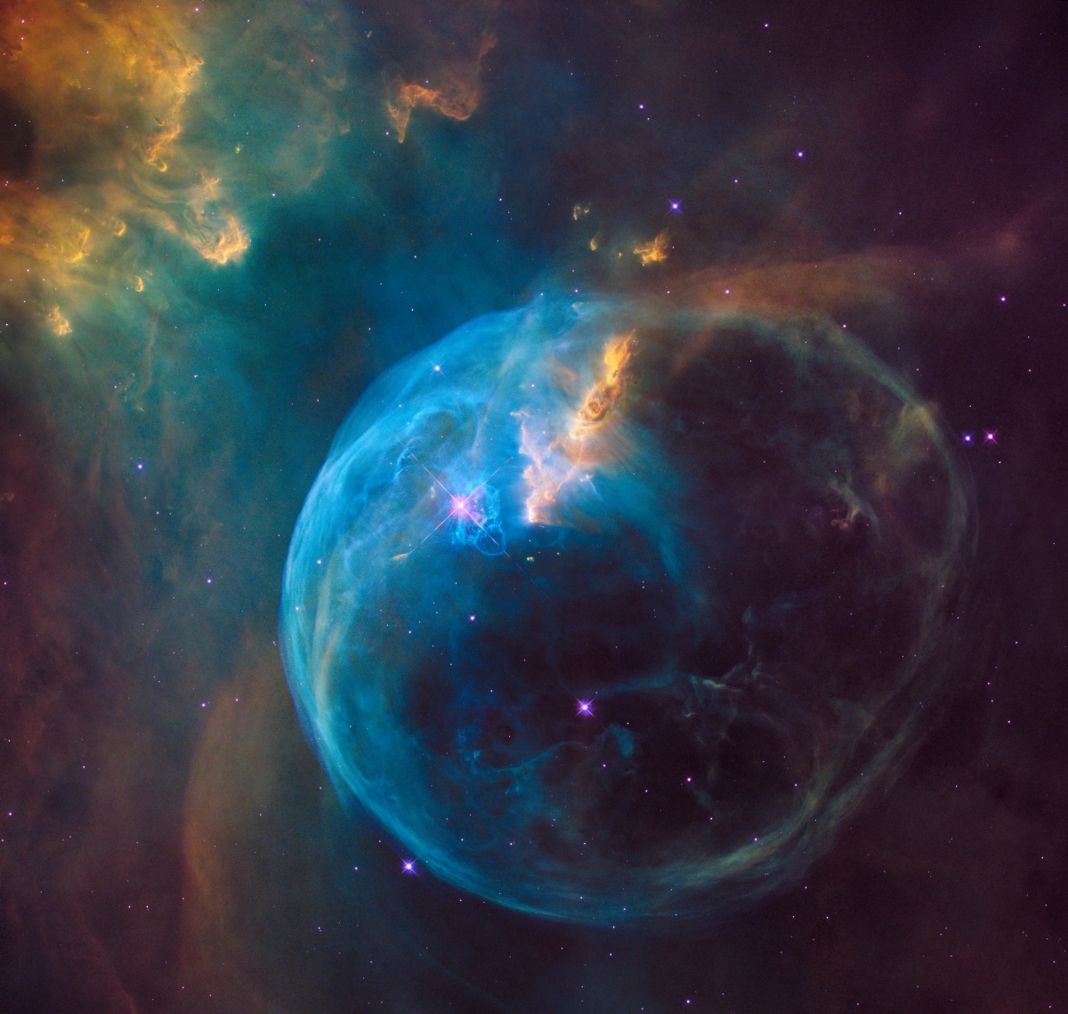 Image of the Bubble Nebula, Three Line Tale prompt for flash fiction
