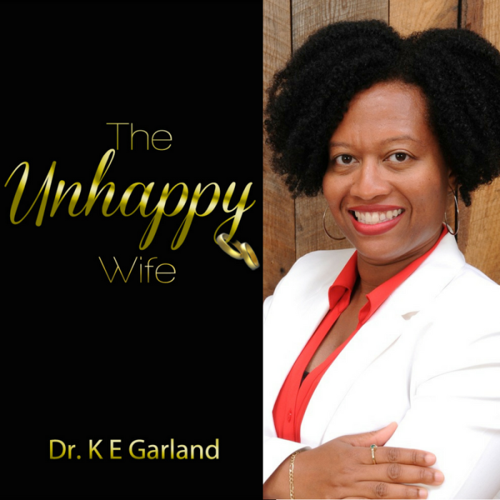 photo of author Katerin E Garland and cover for book The Unhappy Wife, used as image for an inteview with the author